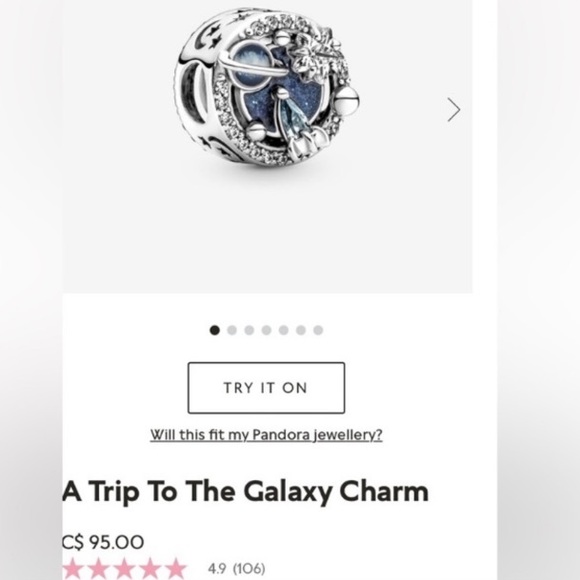 🪐A TRIP TO THE GALAXY CHARM-Will Fit All Pandora Bracelets🪐 - Picture 2 of 3